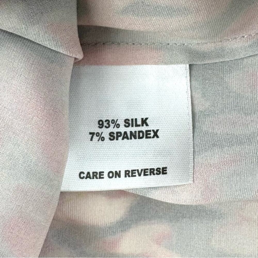 St. John Abstract Round Neck Silk Tank Top Pink and Grey Size Small - Picture 6 of 7
